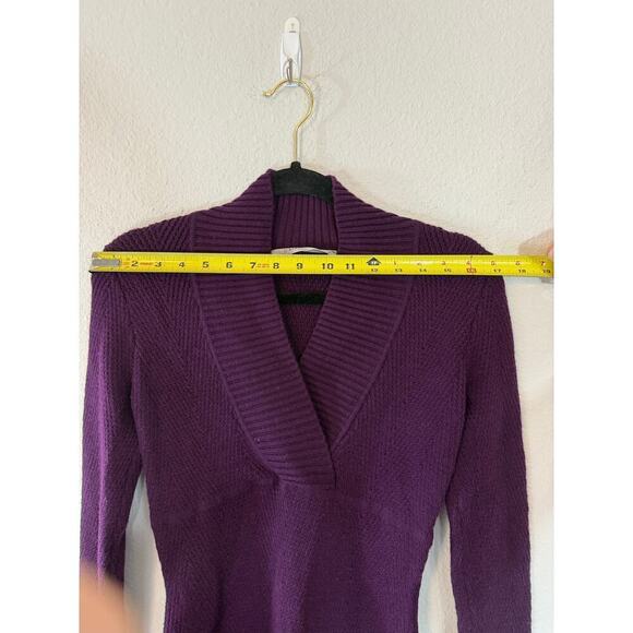 Athleta Innsbrook Sweater dress Extra Fine Merino Wool blend purple XS - Picture 2 of 6